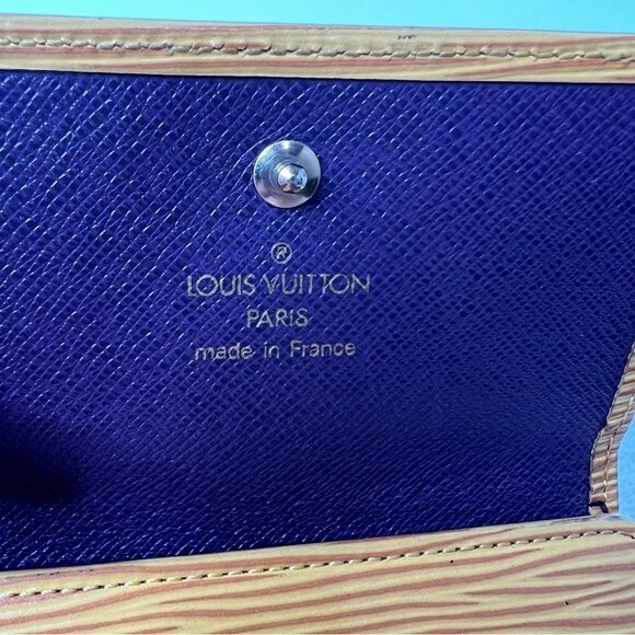 Authentic Louis Vuitton 1996 Epi Elise Wallet Yellow Leather Vintage Bifold - Picture 7 of 11